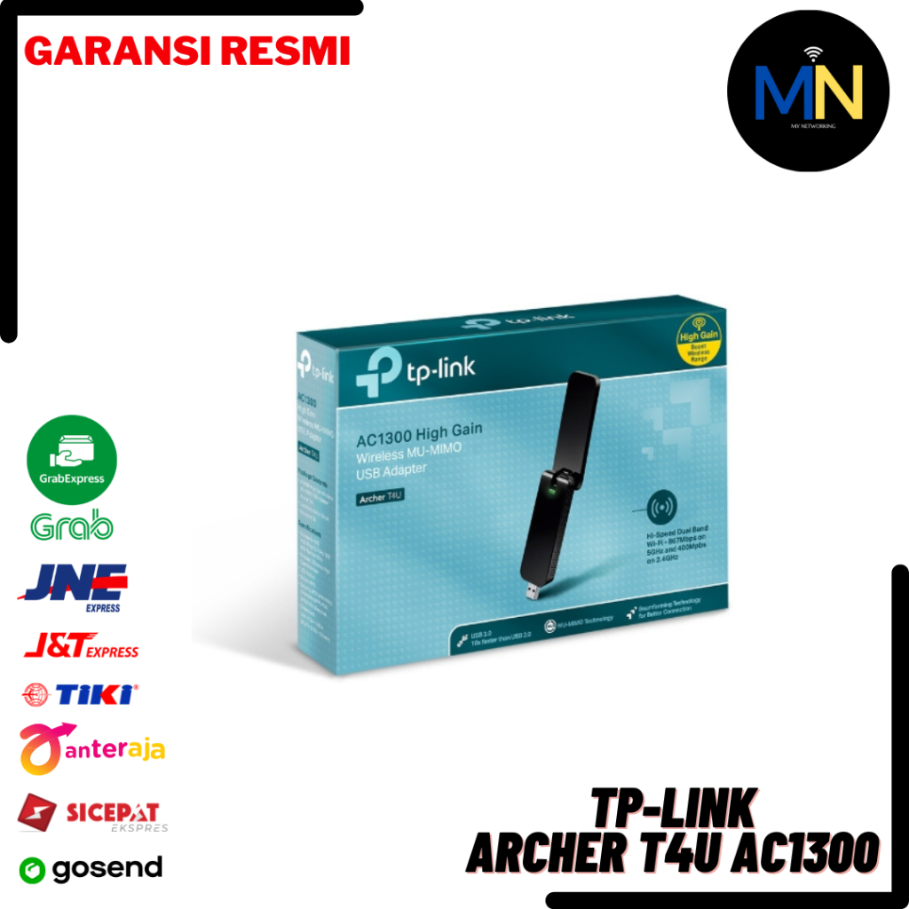 อะแดปเตอร์ USB Mu-Link Archer T4U AC1300 กําไรสูงไร้สาย Mu-Mimo USB WiFi