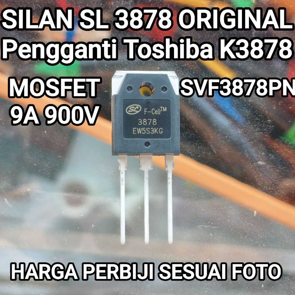 Mosfet SiLan SVF3878PN 9A 900V 3878 เปลี่ยนต้นฉบับสําหรับ Toshiba K3878