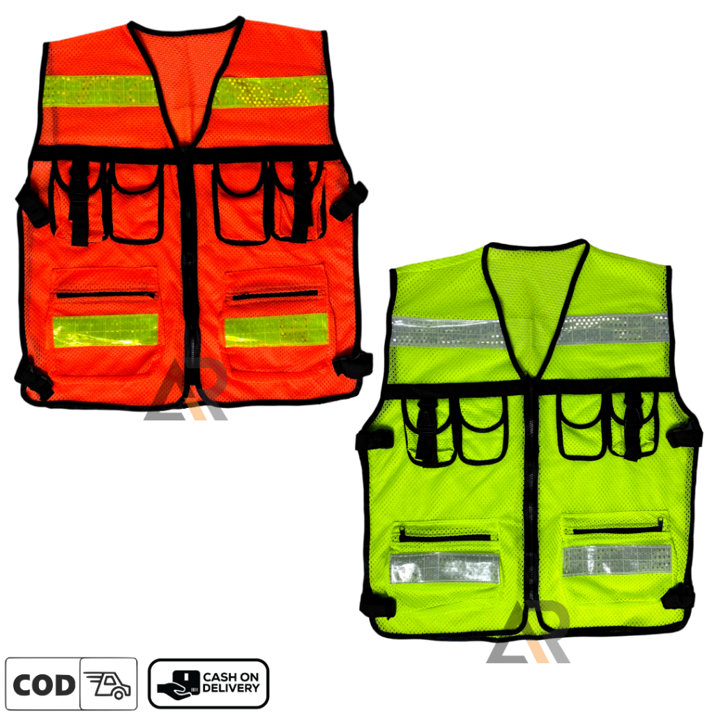 Safety Mesh Vest for Project Work 6 Pockets Field Vest, Project Vest, Safety Vest, Mesh Vest, K3 Saf