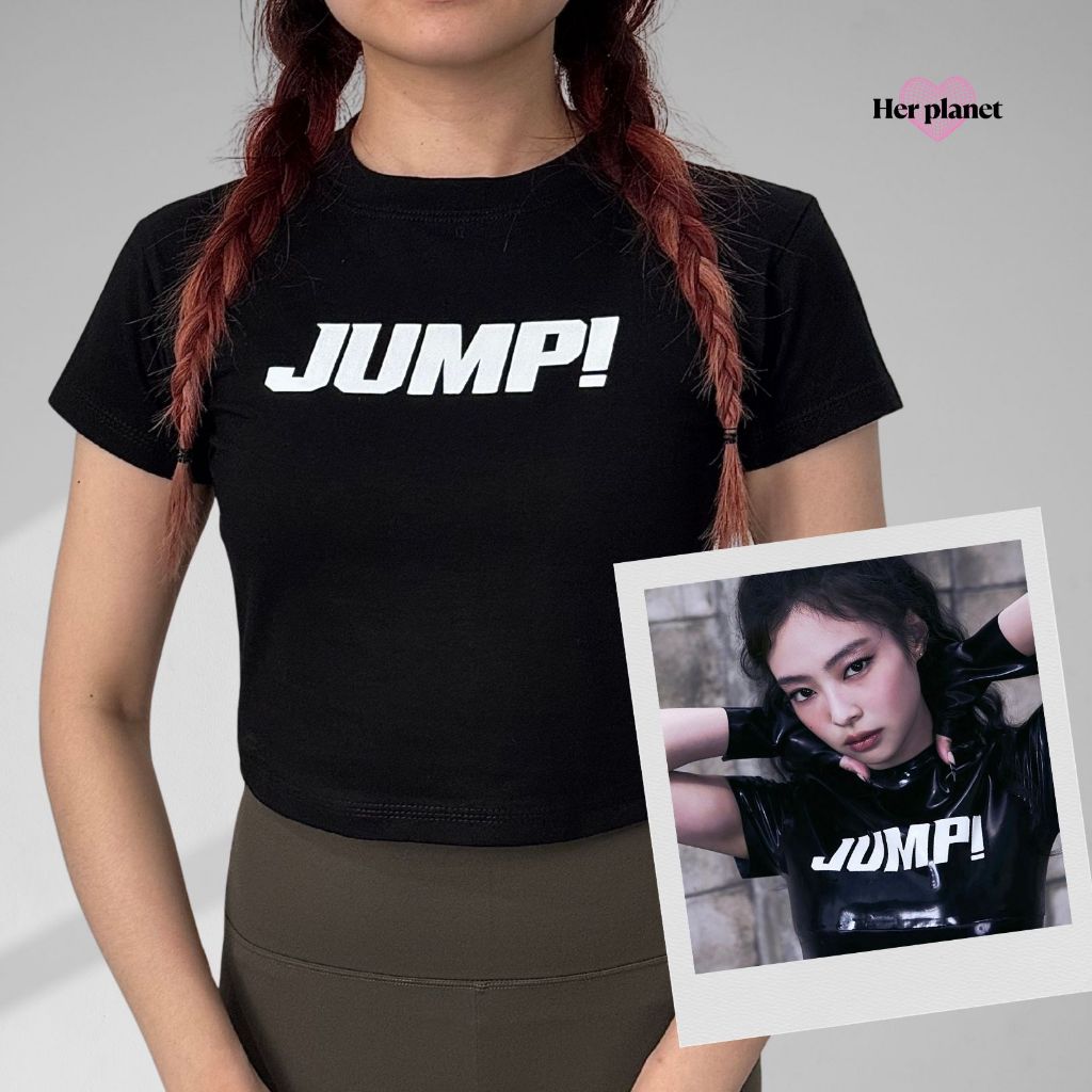 [Her Planet] Jump Blackpink Crop Top Crop Tee Heavyweight 20s | เสื้อยืด Jump Blackpink | เสื้อยืดกร