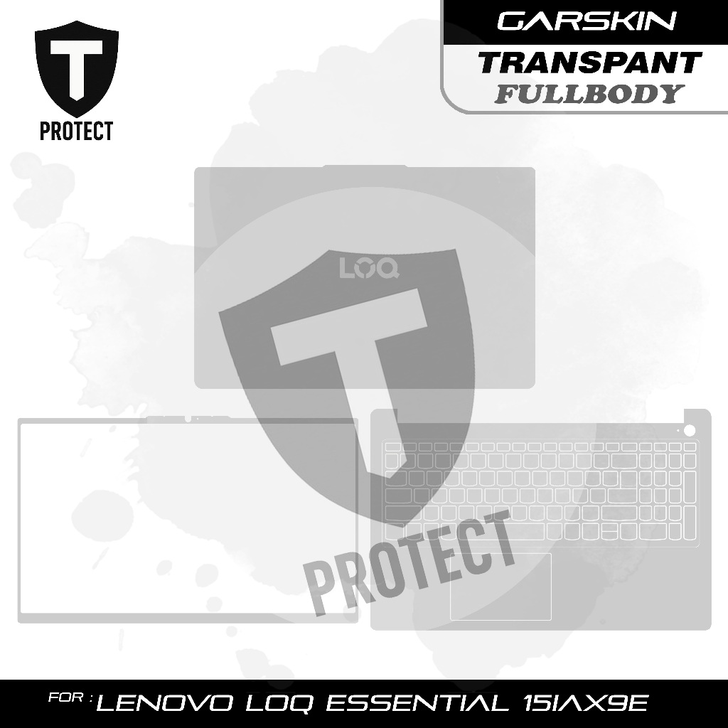 โปร่งใส / Glitter Fullbody แล็ปท็อป Garskin Cover Lenovo LOQ Essential 15 Gen 9 Essential 15IAX9E