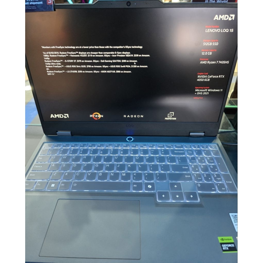 Lenovo LOQ 15 Legion 5 15IRX10 Keyboard Protector (ใหม่ 2025)