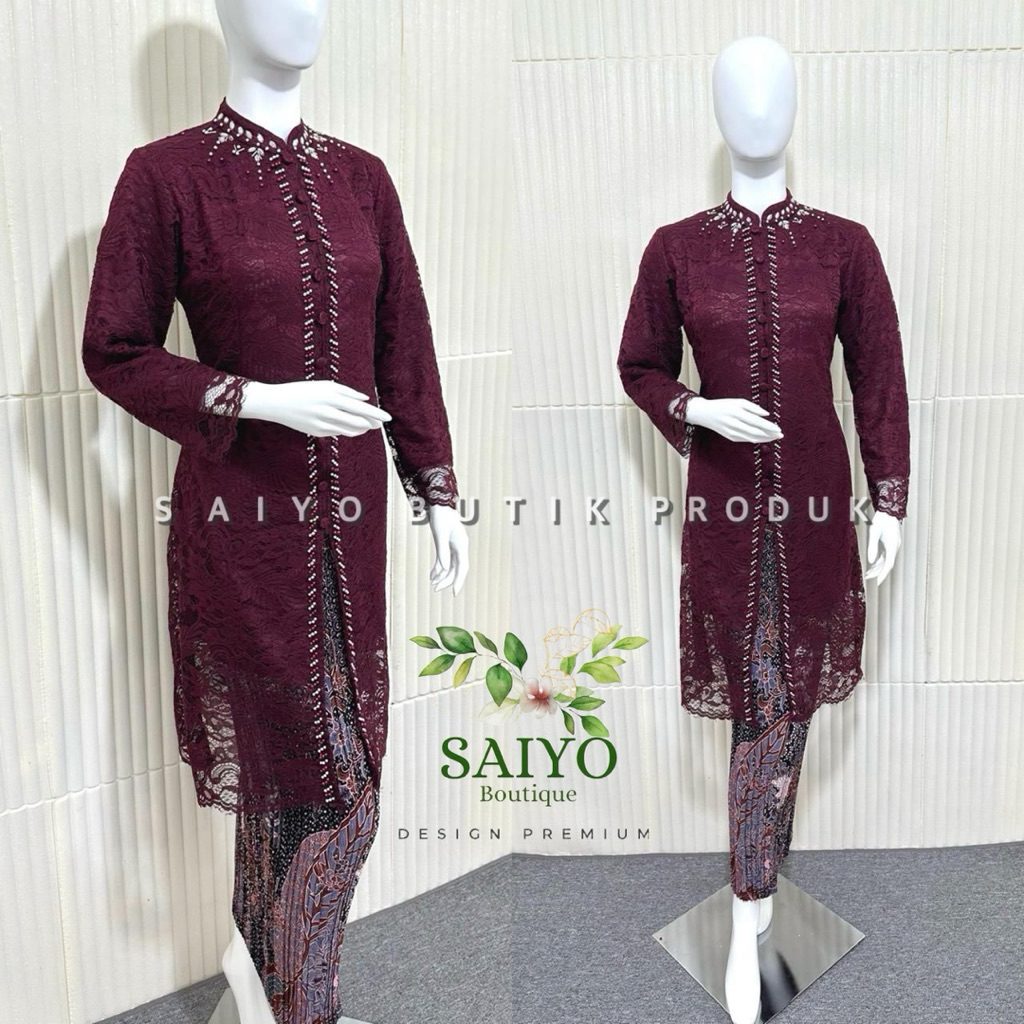 ปุ่มเลื่อมเสื้อ Kebaya - Modern Kebaya Dress - Modern Graduation Kebaya - Modern Party Kebaya - ข้อเ