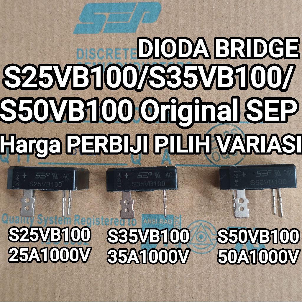 BRIDGE DIODE S25VB100 / S35VB100 / S50VB100 Original SEEP GEARBOX 25A 35A 50A 1000V