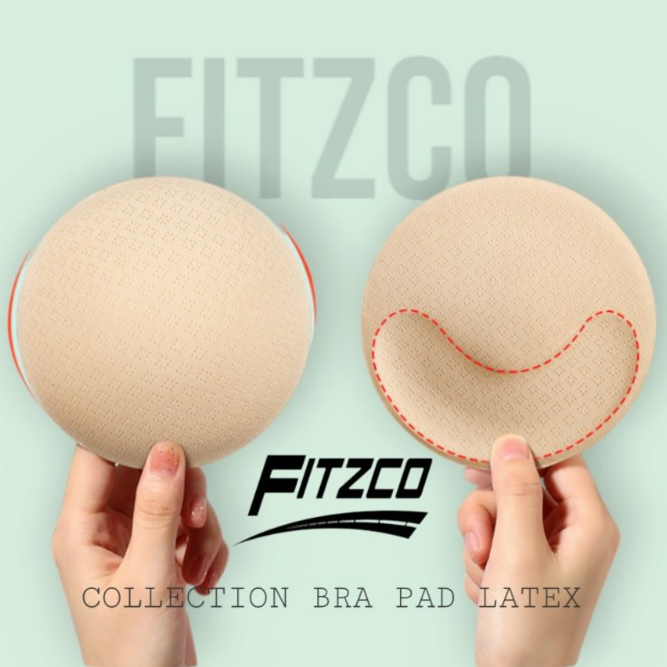 FITZCO คู่นํากลับมาใช้ใหม่ Latex Pushup Bra Pads สําหรับบิกินี่สามเหลี่ยมวงกลม Pushup Pad Bra Pads โ