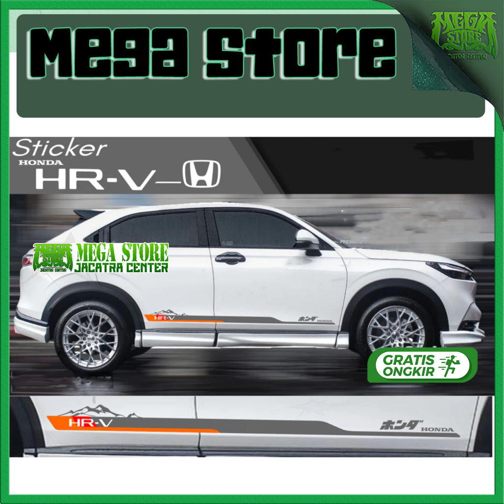 MEGASTORES สติกเกอร์ประตู honda hrv 2023 2024 รูปลอกด้านข้าง hrv 2023 2024 อุปกรณ์เสริม honda hrv 20