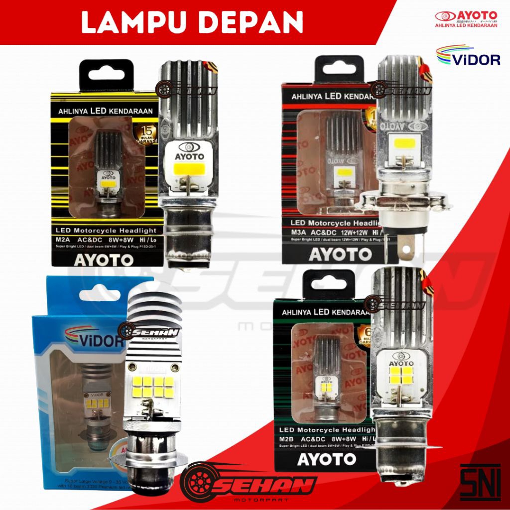 VIDOR AYOTO ไฟหน้า LED รถจักรยานยนต์ H4 H6 M2A M2B M3A A8