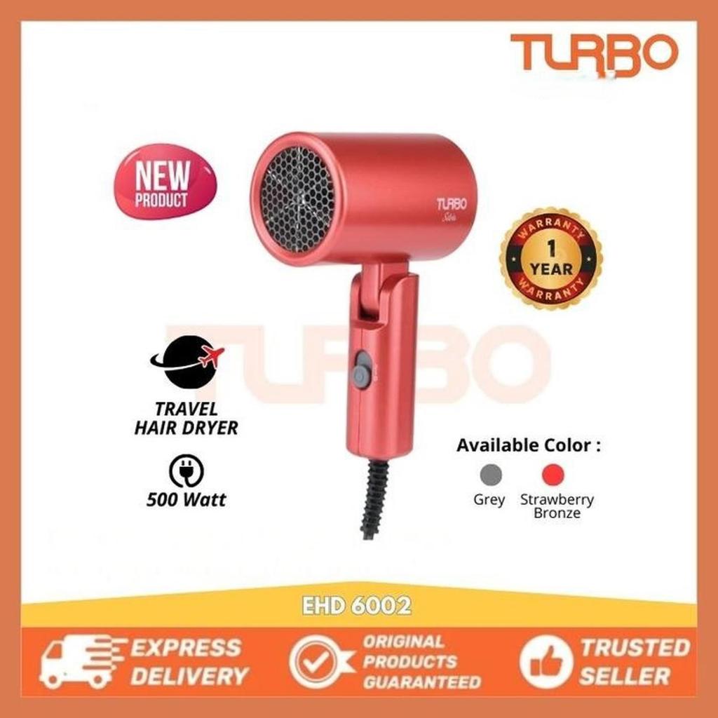 เครื่องเป่าผมเทอร์โบ Selvia EHD-6002 พับได้ 500 วัตต์ต้นฉบับการรับประกันอย่างเป็นทางการ EHD6002 EHD 