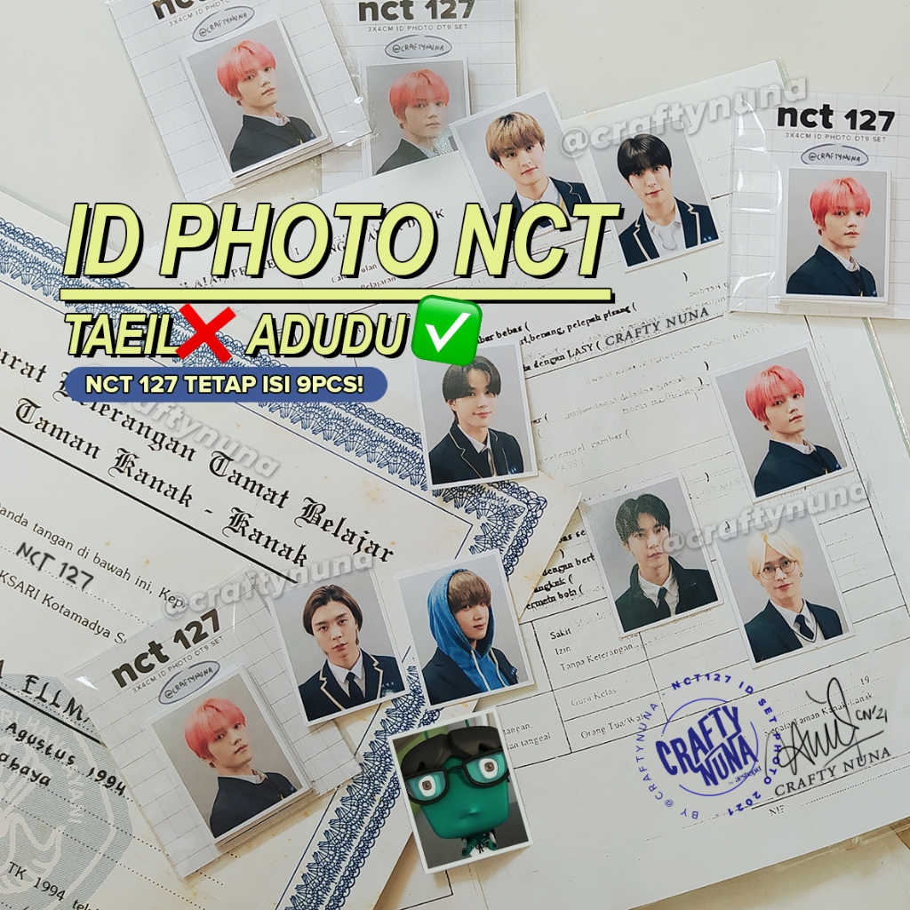 NCT DREAM 127 ID PAS PHOTO SMA OT7 ชุด OT9 สุ่ม PHOTO ชุดนักเรียน bucin kpop ชุด