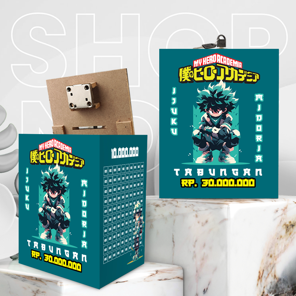 TARGET 30 MILLION PIGGY BANK 100K DENOMINATION MY HERO ACADEMIA MOTIF PIGGY BANK