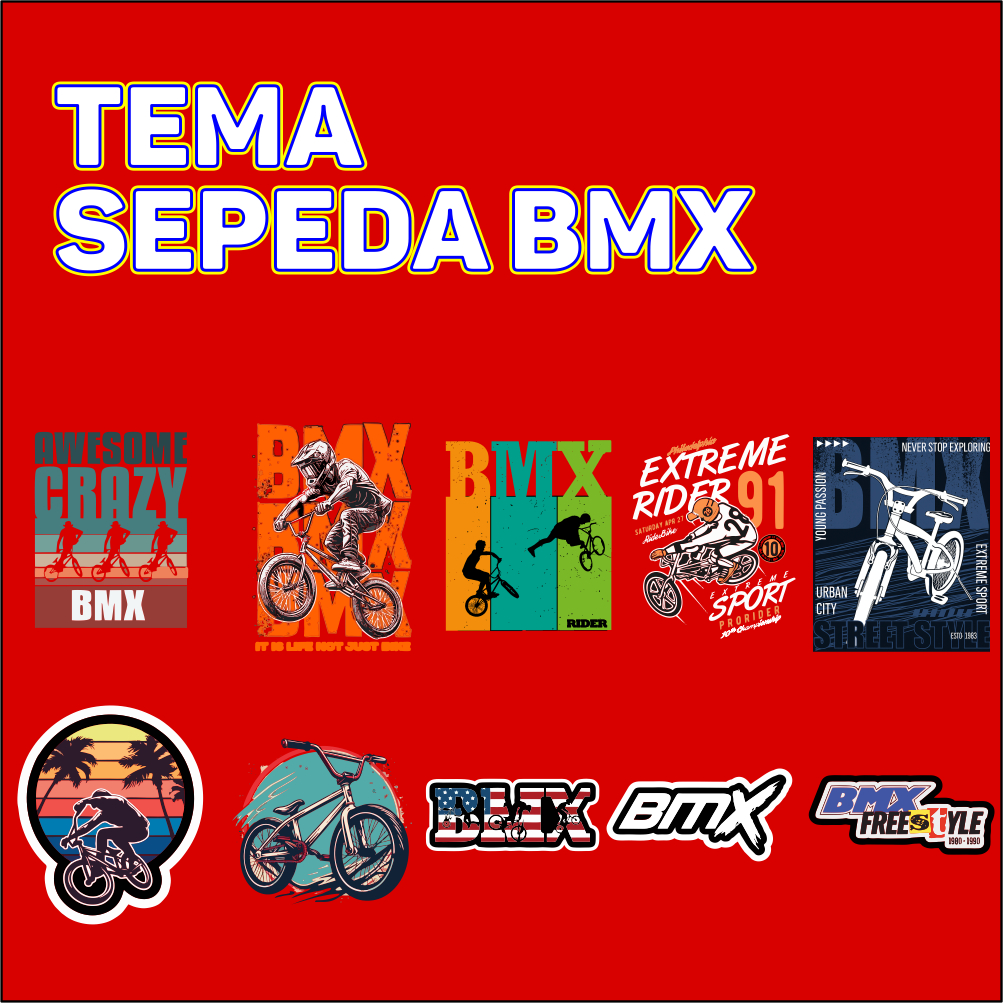 BMX THEME IRON-ON SCREEN PRINTING VOL.1 / DIRECT DTF SCREEN PRINTING