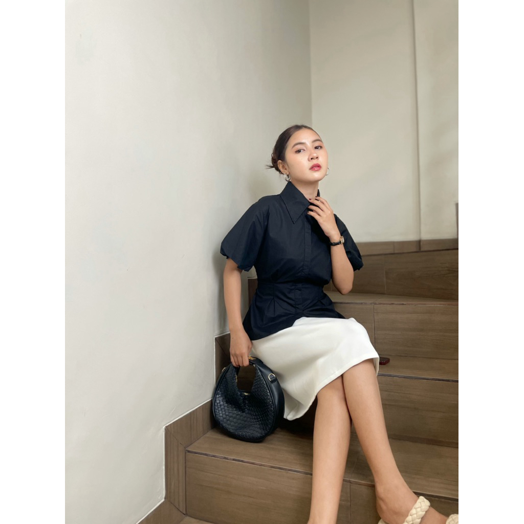 KEMEJA KATUN Loly Shirt Flowday / แฟชั่นผู้หญิง / Cotton / Poplin / Press Body / Office Look / เสื้อ