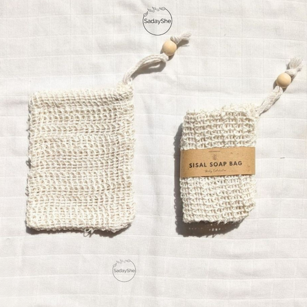 SISAL SOAP BAG NATURAL EXFOLIATING ORGANIC ZERO WASTE SOAP BAG