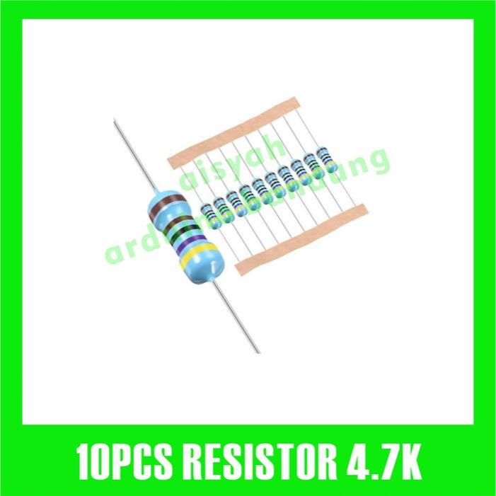 10X RESISTOR 4700OHM 4K7 4.7K 1/4W 1% ฟิล์มโลหะ