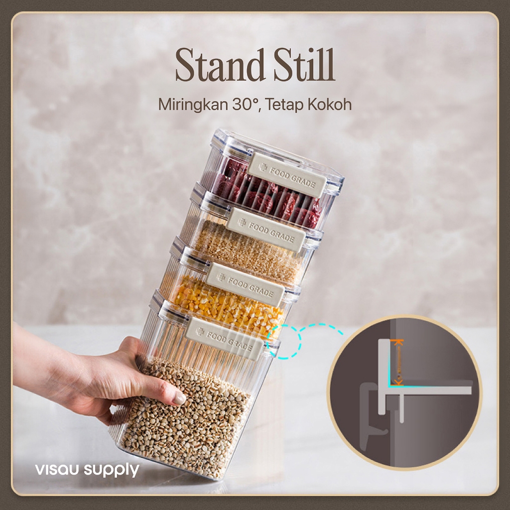 [พิมพ์ยูวีแบบกําหนดเอง] PINMOO FOOD CONTAINER AIRTIGHT CLEAR FOOD JAR V2 - ZZ012