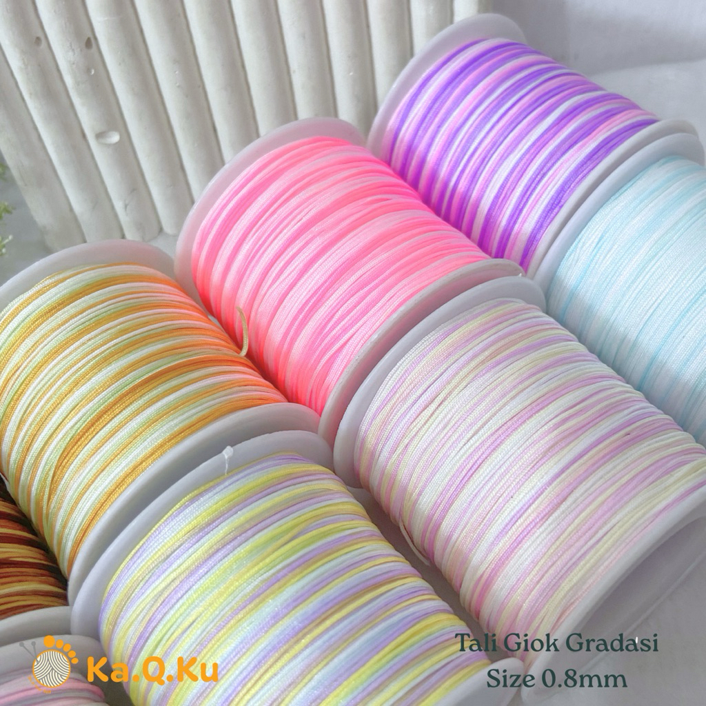 (5 เมตร) เชือกหยกสีสัน OMBRE GRADWUATED STRAP BRACELET สร้อยคอสายรัดโทรศัพท์