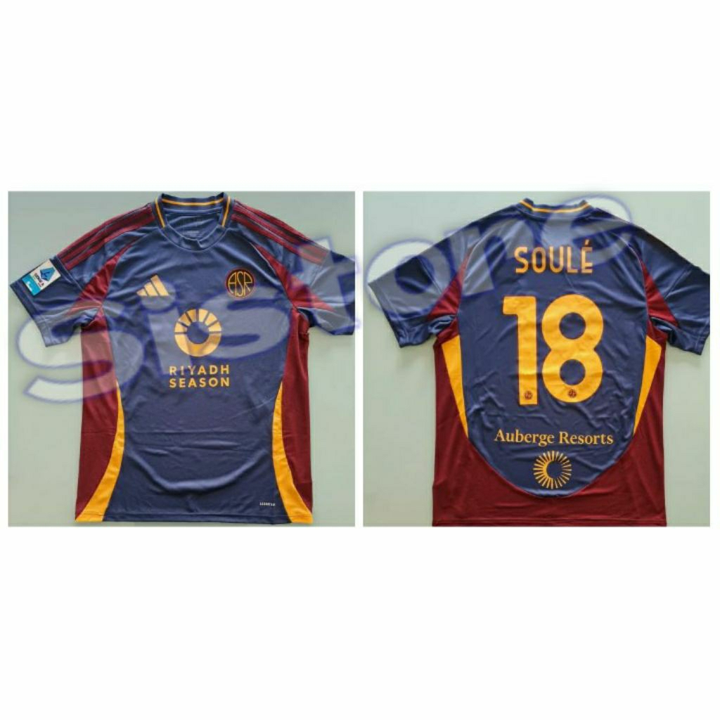 RomMaA_ 3rd Third Jersey 2024 / 2025 + Print Nameset SOULE 18 / DYBALA 21 / Custom like OFFICIAL Fon
