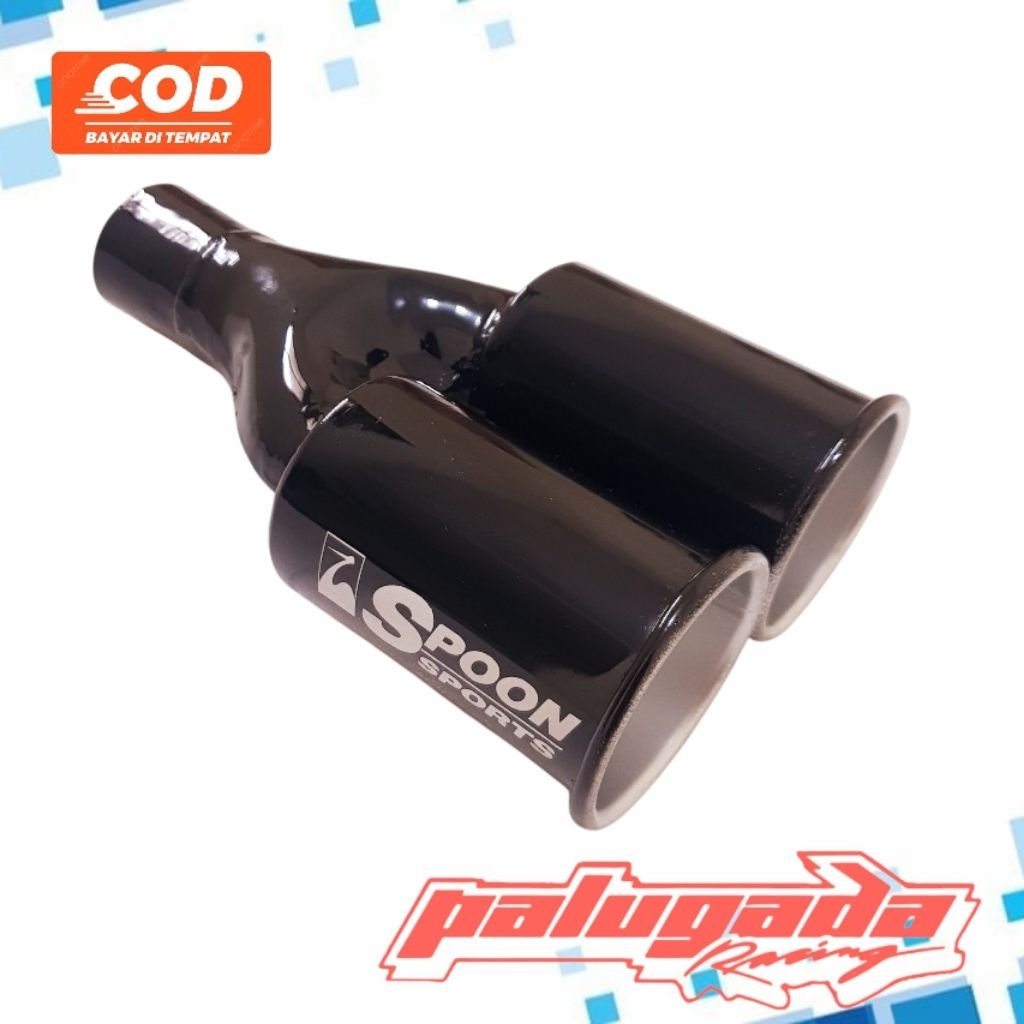 Spoon Sport Exhaust 2 สาขาสําหรับรถยนต์น้ํามันทุกชนิด