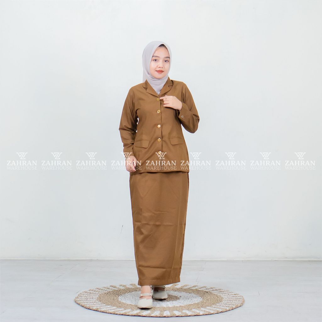 ZW - Khaki Series Blazer Toyobo FD นําเข้าชุดสูทผู้หญิงปกติ Fit