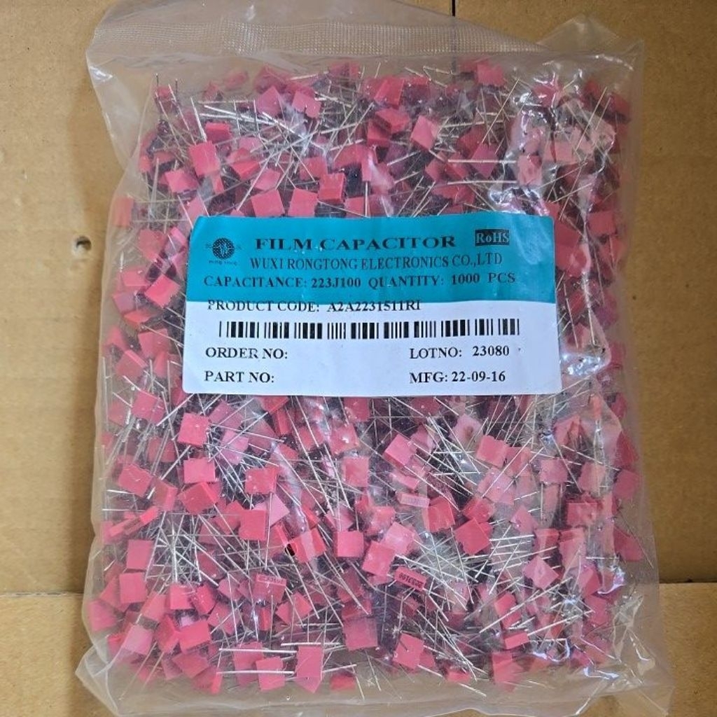 MERAH MKM RED PER (1000 ชิ้น) PER PACK 223J 100v 332J 100v 333J 100v 224J 100V 222J 100v 472J 100v 1