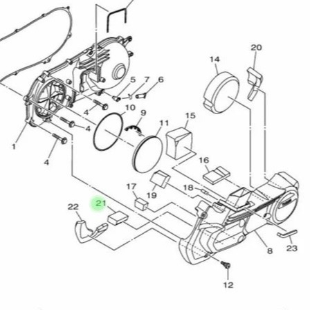โฟมแดมเปอร์ CVT ล่างหน้าสําหรับ Yamaha Nmax, Aerox 155 เชื่อมต่อ 90520-40800