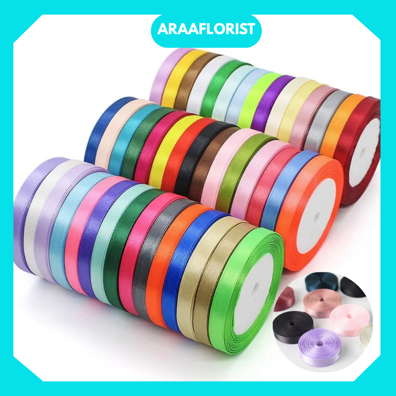 PLAIN 1CM SATIN ROLL RIBBON PT01