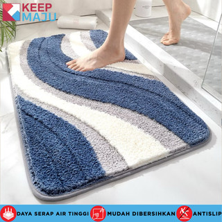 KEEP MAJU Keset Kamar Mandi  Karpet Serap Air Keset Anti-Selip Minimalis Tebal dan Cepat Kering