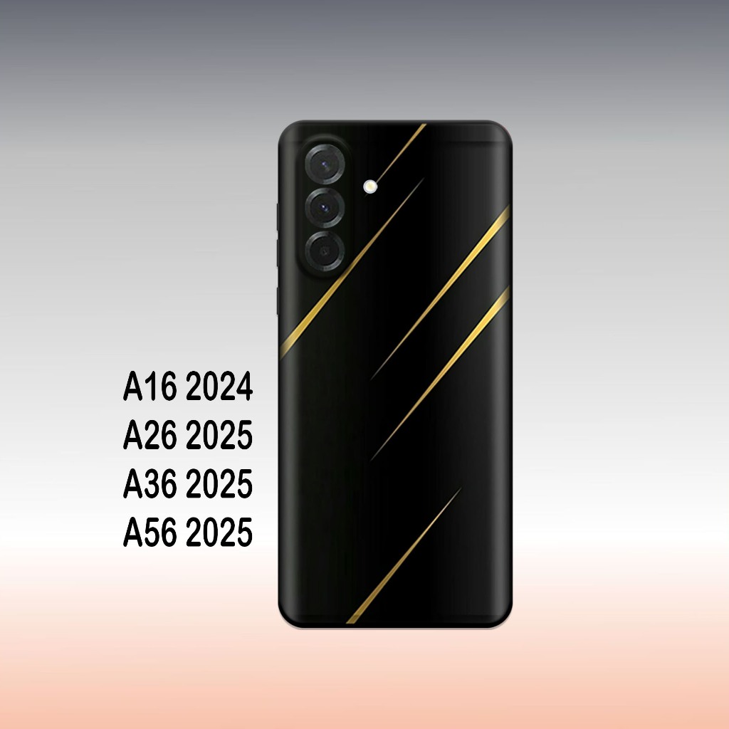 Softcase samsung A16 / A26 / A36 / A56 / A76 - เคสโทรศัพท์ซิลิโคนสีดําแบบยืดหยุ่น