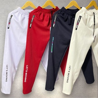 Celana Olahraga Warna Trening Training Sport Unisex Pria Wanita Elastis Scuba Merah Putih Navy Bw