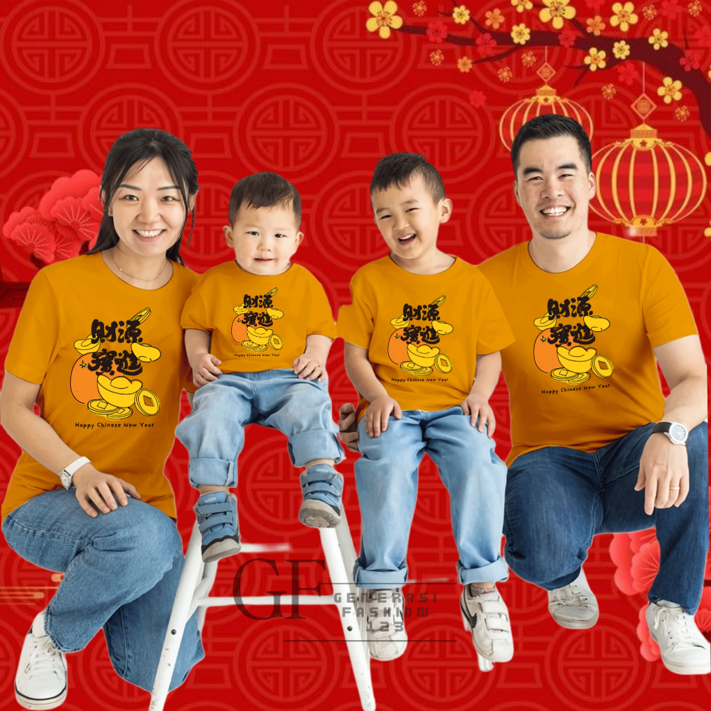 GF123/ ใหม่ปีจีน FAMILY COUPLE TOP 2026 GONG XI FA CAI ผู้ใหญ่และเสื้อแจ็คเก็ต 24S/ GIRLS AND BOYS เ