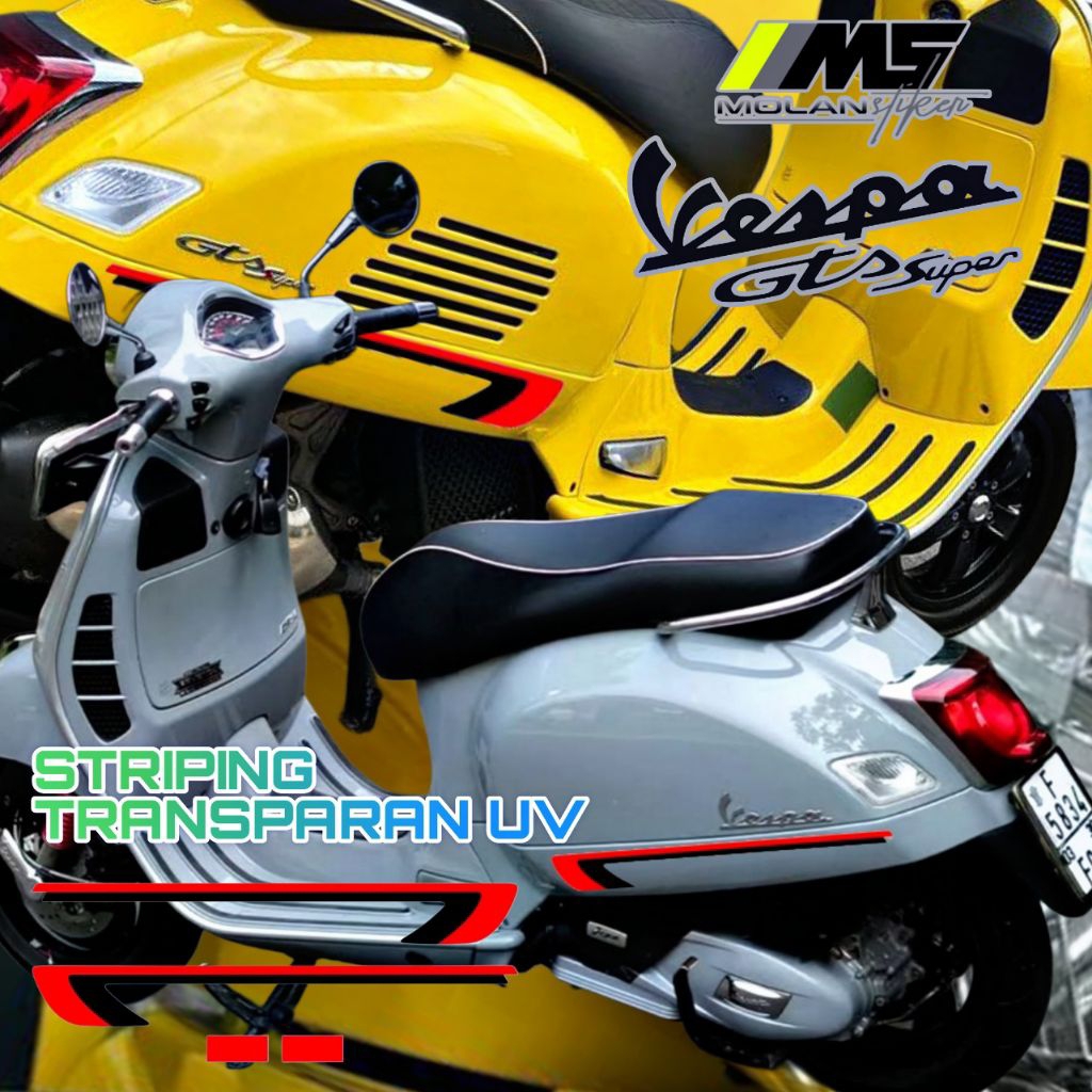 Decal สติกเกอร์ Striping Variation โปร่งใส Uv Vespa GTS 150 Super Vespa GTS iget Abs Facelift Vespa 