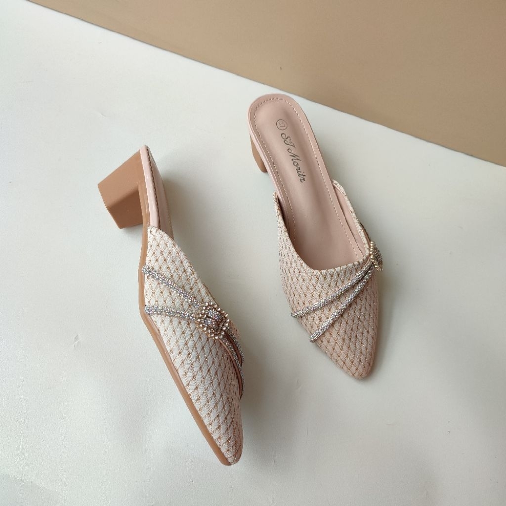 ST MORITZ 888-705 KHAKI PARTY SANDALS / PARTY SHOES SLOP SANDALS