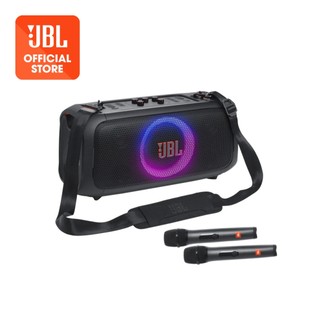 JBL Partybox On The Go Essential Portable party speaker with built-in lights and wireless with 2 mic