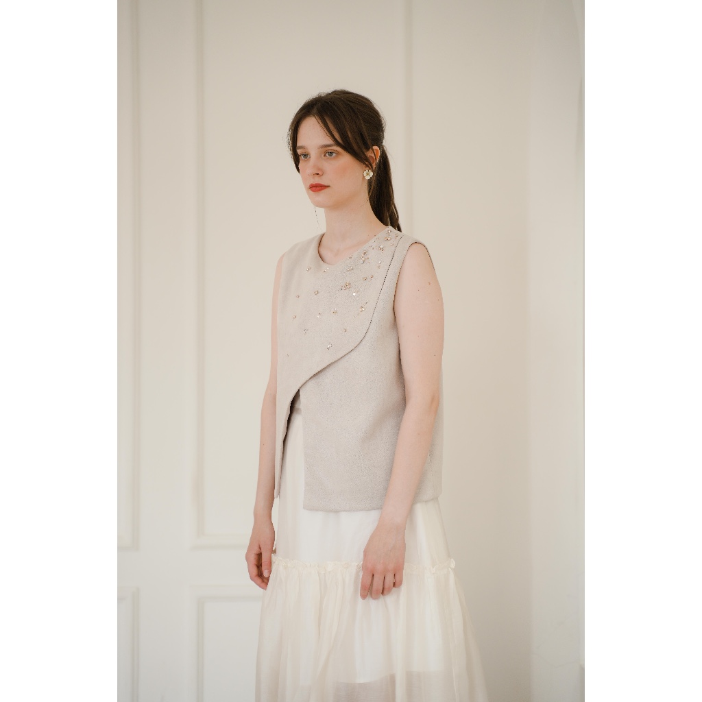 โซระ - HEDWIG SUEDE BEADED VEST