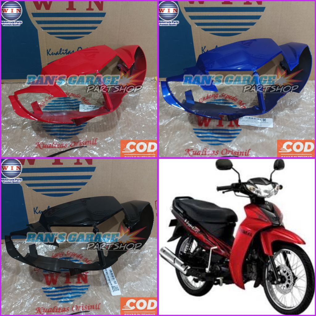 MERAH WIN FRONT BATOK YAMAHA VEGA R ใหม่ 4D7 สีสีดําสีแดงสีฟ้า TOTOK ด้านหน้าหลอดไฟ VEGA R ปี 2006 -