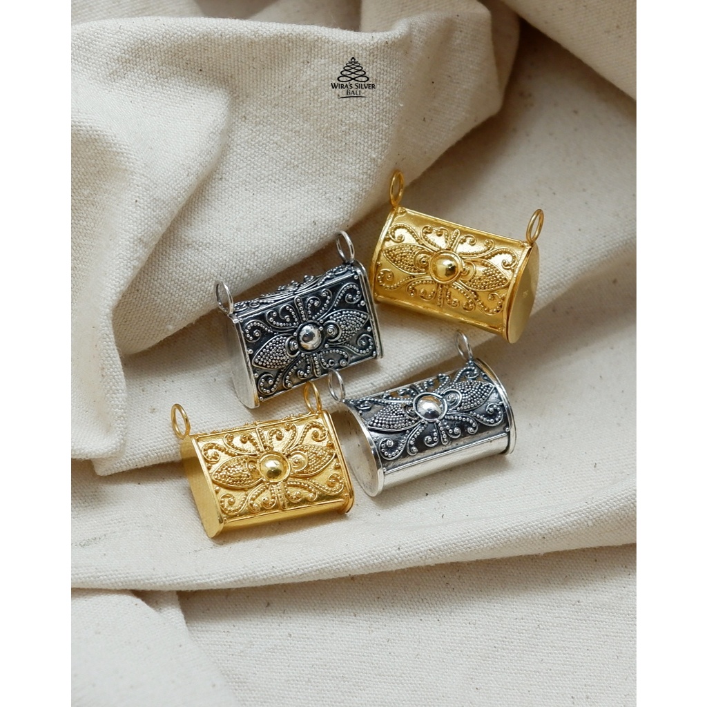 Baby Badong Cempaka Jawan Box & Oval 925b เงินและชุบทอง 24K