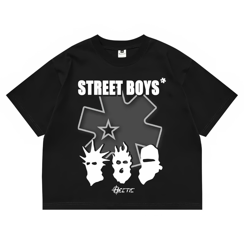 KATUN Hectic - เสื้อยืดผ้าฝ้าย - สีดํา - Street Boys