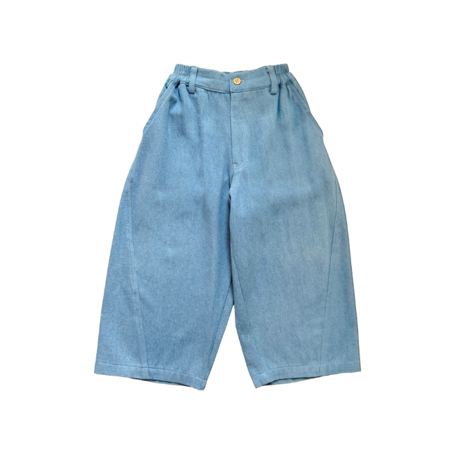 SOLERAM - BOND Denim Baggy Pants - สีฟ้าอ่อน / กางเกงยีนส์เด็ก Baggy