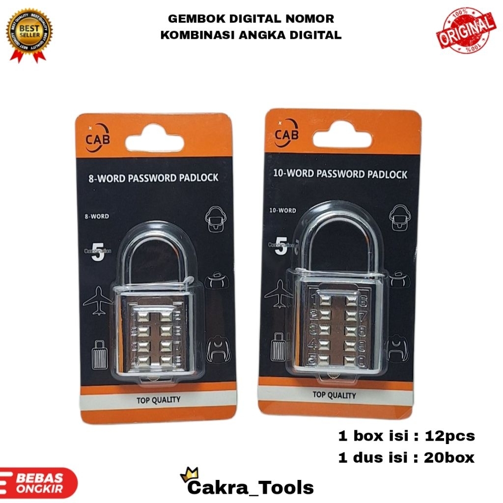 DIGITAL LOCK COMBINATION NUMBER DIGITAL LOCK [8 - 10 DIGIT]