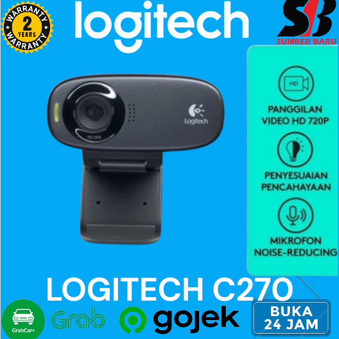 Logitech WebCam C270 HD Original การรับประกันอย่างเป็นทางการ