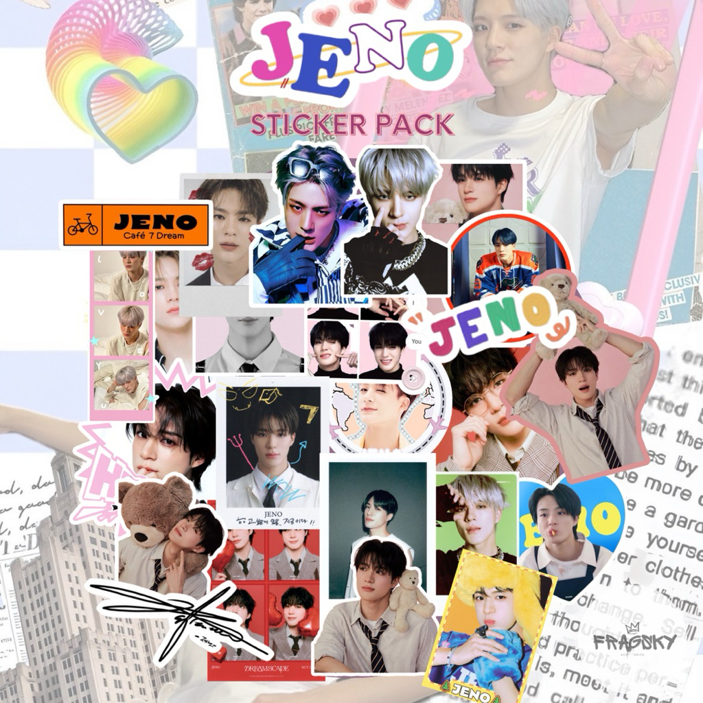 UNGU Fragsky - [20-25 ชิ้น] สติ๊กเกอร์พิเศษ Series LEE JENO NCT Kpop Korean Artist Pack | สติ๊กเกอร์ เคลือบลามิเนต Doff & Glossy Kiss Cut กันน้ํา จางลง | สติ๊กเกอร์ความงาม Skena Kalcer สีม่วงความงามตกแต่ง HP แล็ปท็อปหมวกกันน็อคเครื่องเขียนกระดาษ