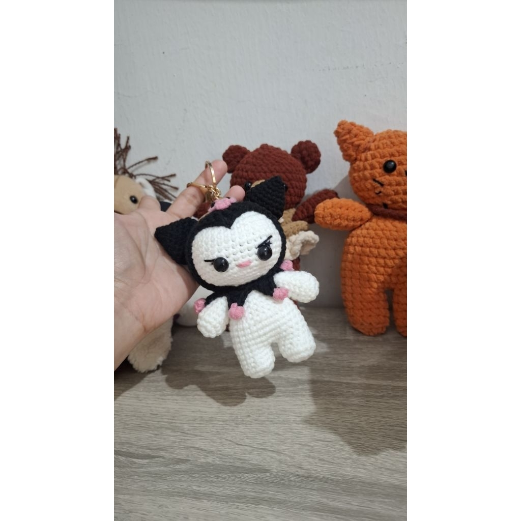 พวงกุญแจ GUNGAN Kuromi โครเชต์ || [ nesa_crochet ] พวงกุญแจ Amigurumi kuromi