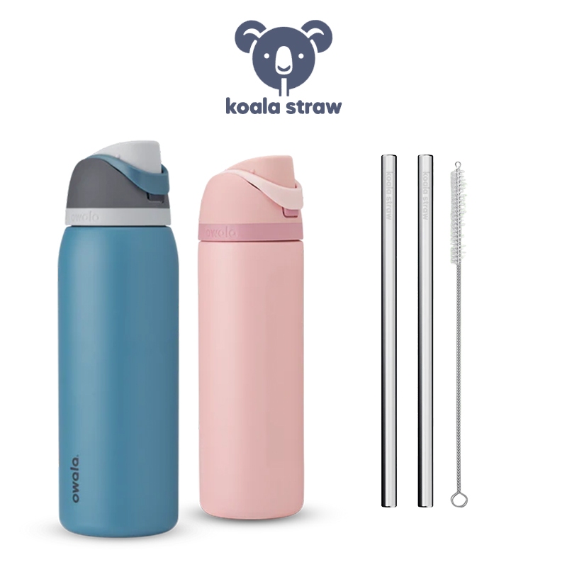 หลอดโคอาล่าพร้อมหลอด Owala FreeSip 24oz/32oz สําหรับหลอดสแตนเลสแบบใช้ซ้ําได้ Owala