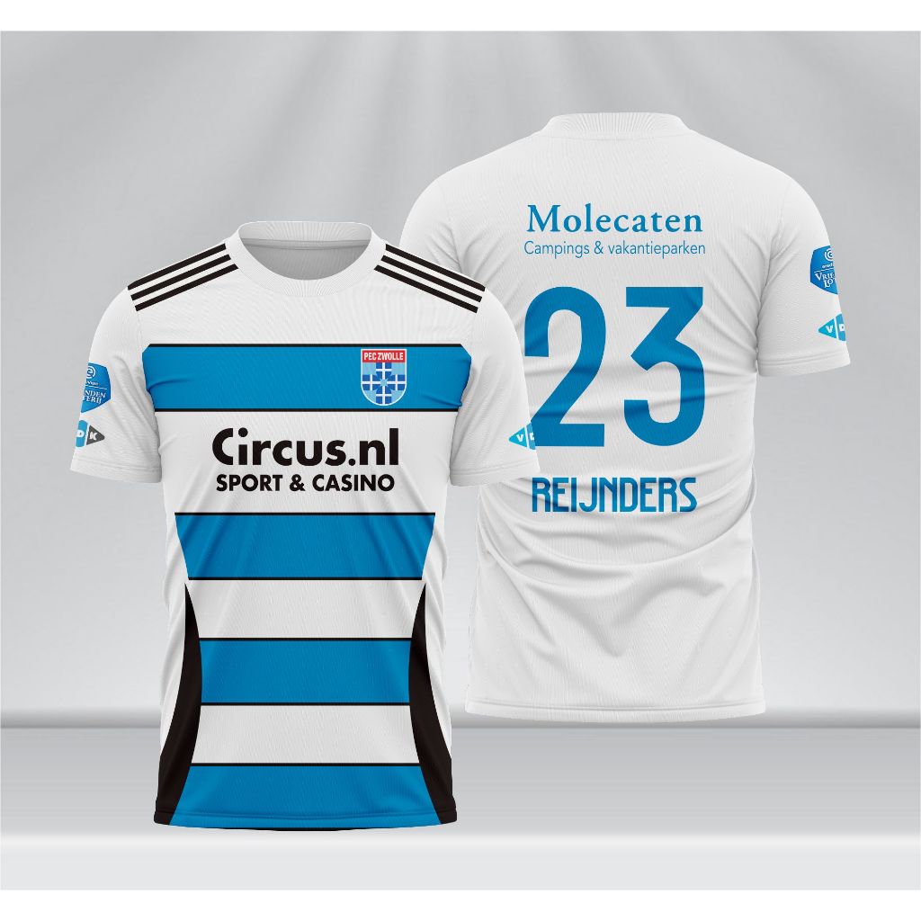 PEC Zwolle Home Jersey 2024 2025 Eliano Reijenders พิมพ์เต็ม