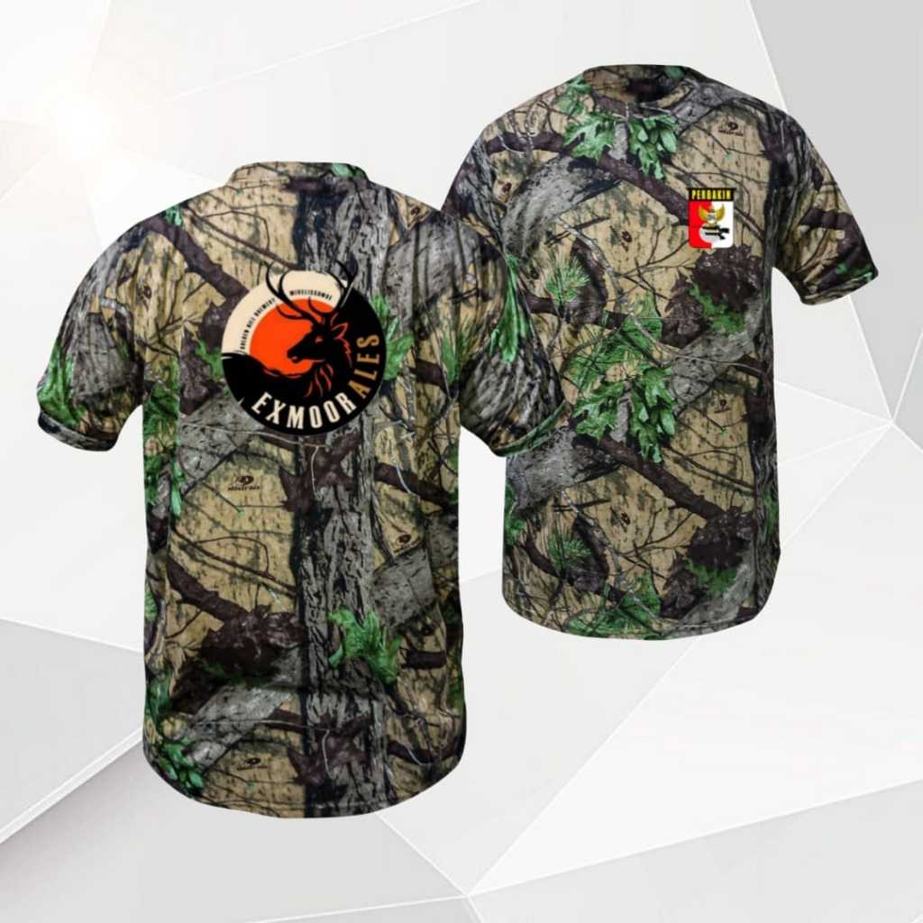 เสื้อยืด Mossy Oak Perbakin Exmore Camo - ดีไซน์เฉพาะสําหรับคนรักล่าสัตว์