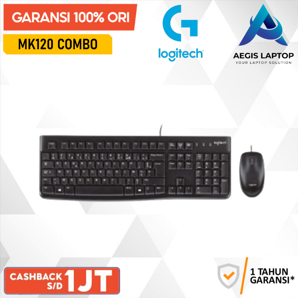 คีย์บอร์ด Logitech MK120 Combo และเมาส์ USB MK120 - สําหรับเดสก์ท็อป