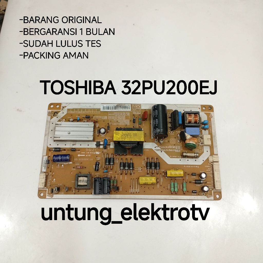 TOSHIBA 32PU200EJ ทีวี PSU POWER SUPPLY TOSHIBA 32PU200EJ TV REGULATOR