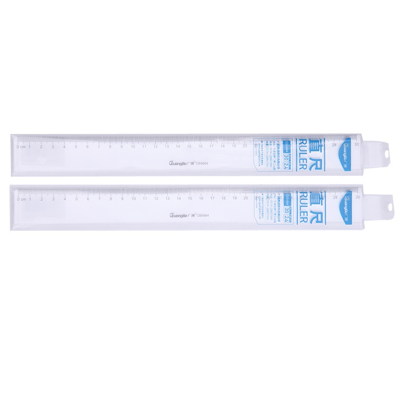 30CM RULER / TRANSPARKENT (CLEAR WHITE RULER)