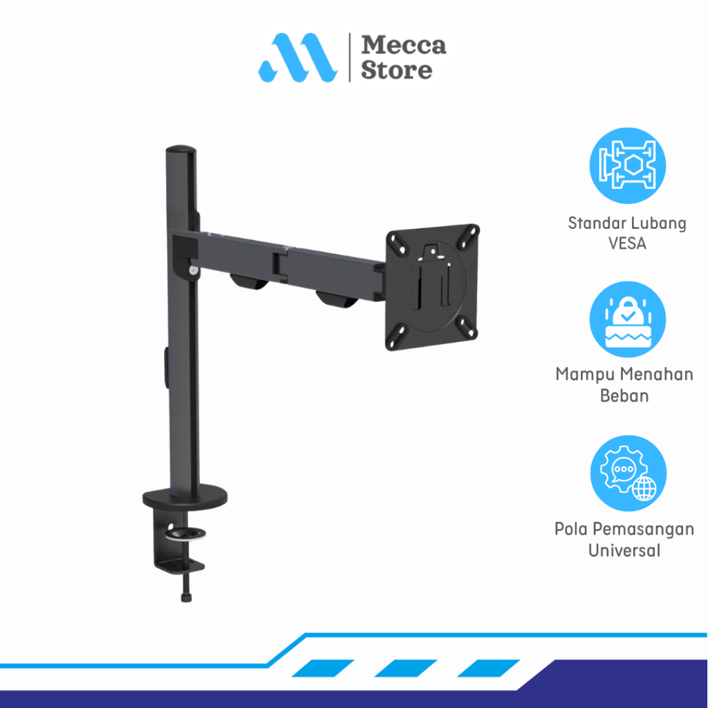 VESA 100x100 10-27 นิ้ว TV Table Mount Clamp Monitor Bracket