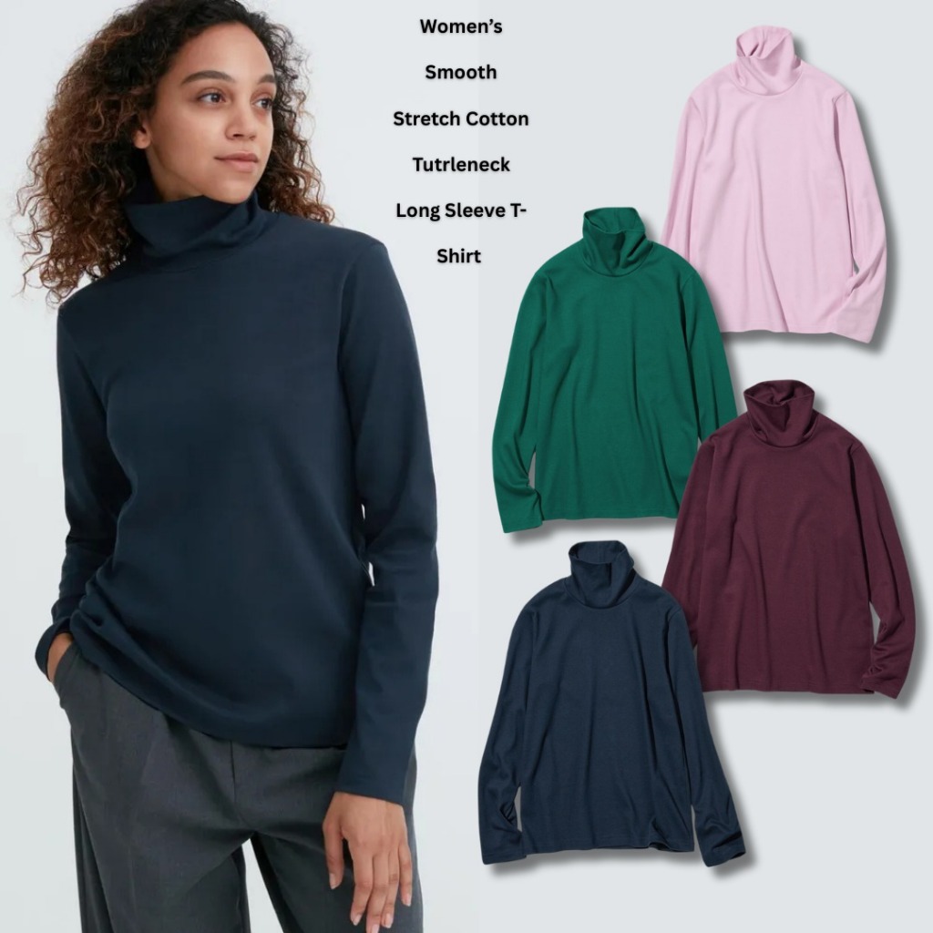 เสื้อท่อนบนสตรีคอปกหนาเรียบ (UNQ483 SMOOTH COTTON TOP)